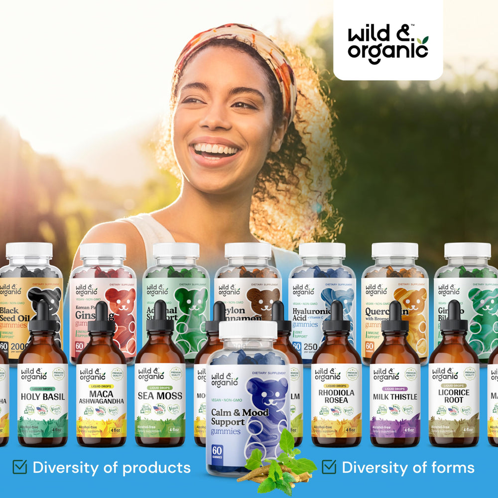Pectin-based gummy texture of Wild & Organic Calm & Mood Gummies