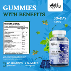 Rhodiola rosea ingredients in Wild & Organic Calm & Mood Gummies