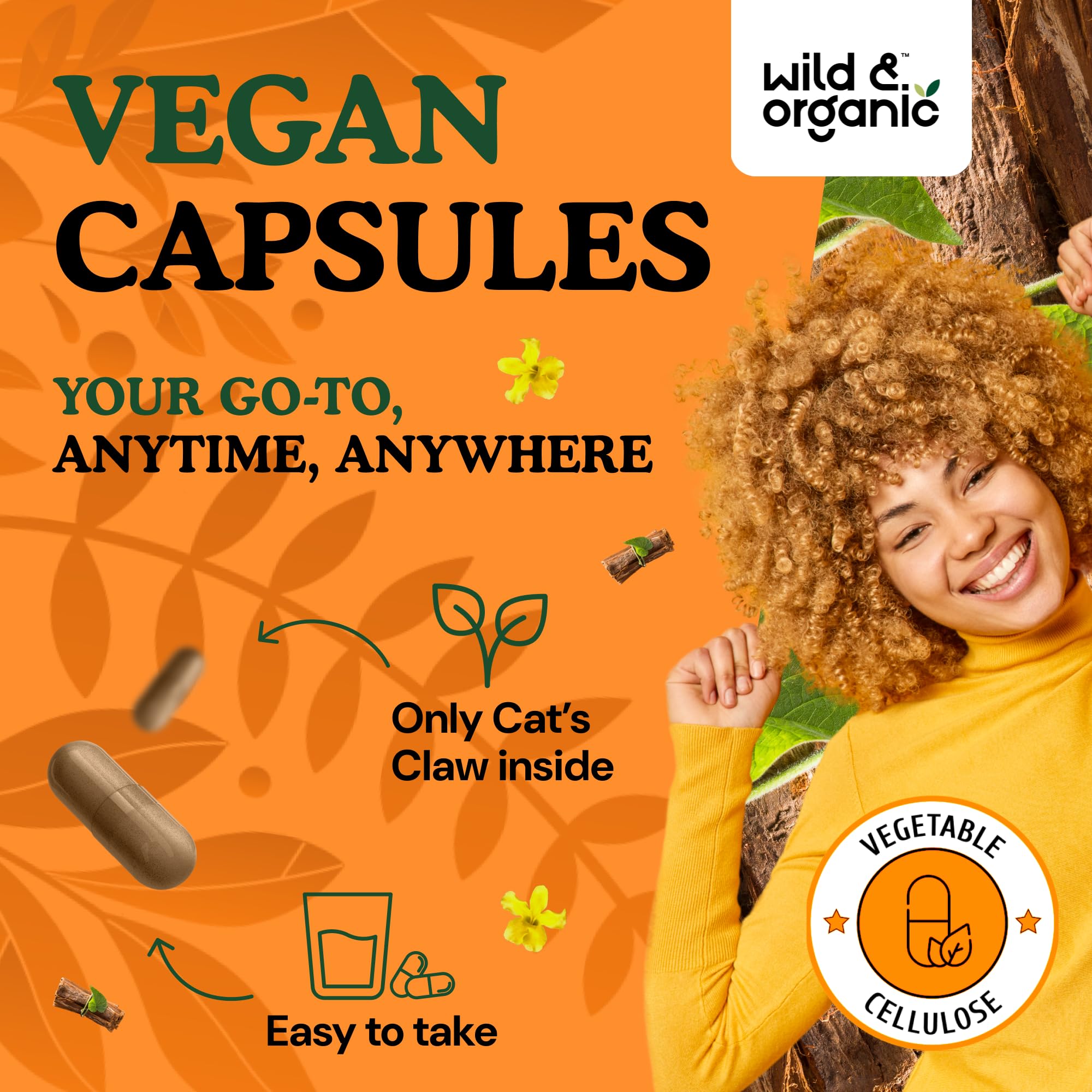 Uncaria tomentosa cat's claw bark powder capsules
