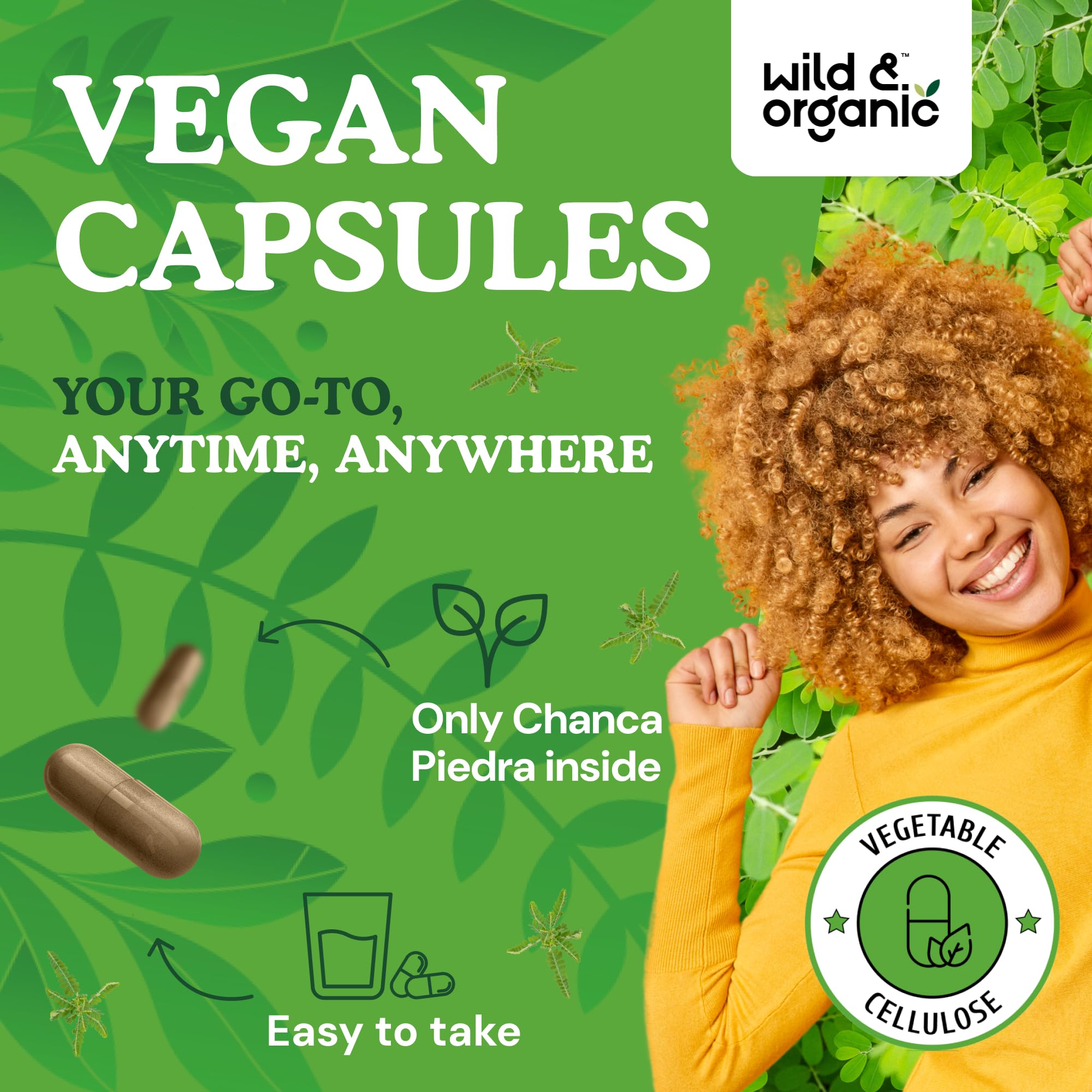 Chanca Piedra capsules with plant-based coating