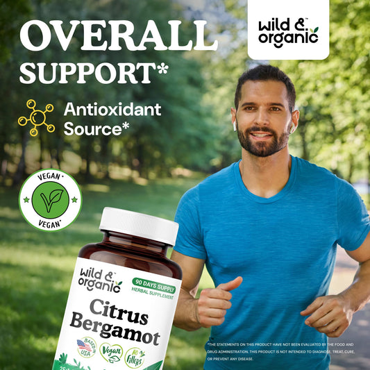 Close-up of Citrus Bergamot Capsules bottle label
