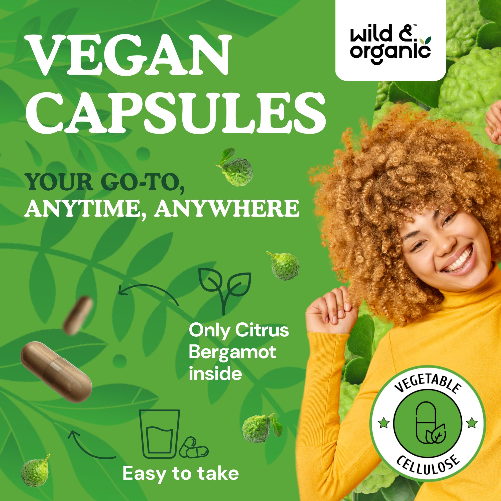 Natural formula emphasis with plant-based ingredients on label
