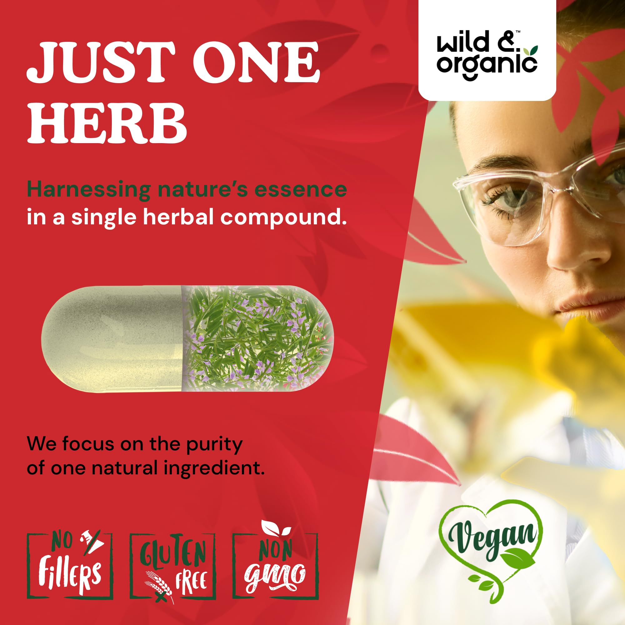Nutrition facts label for Goat's Rue lactation supplement