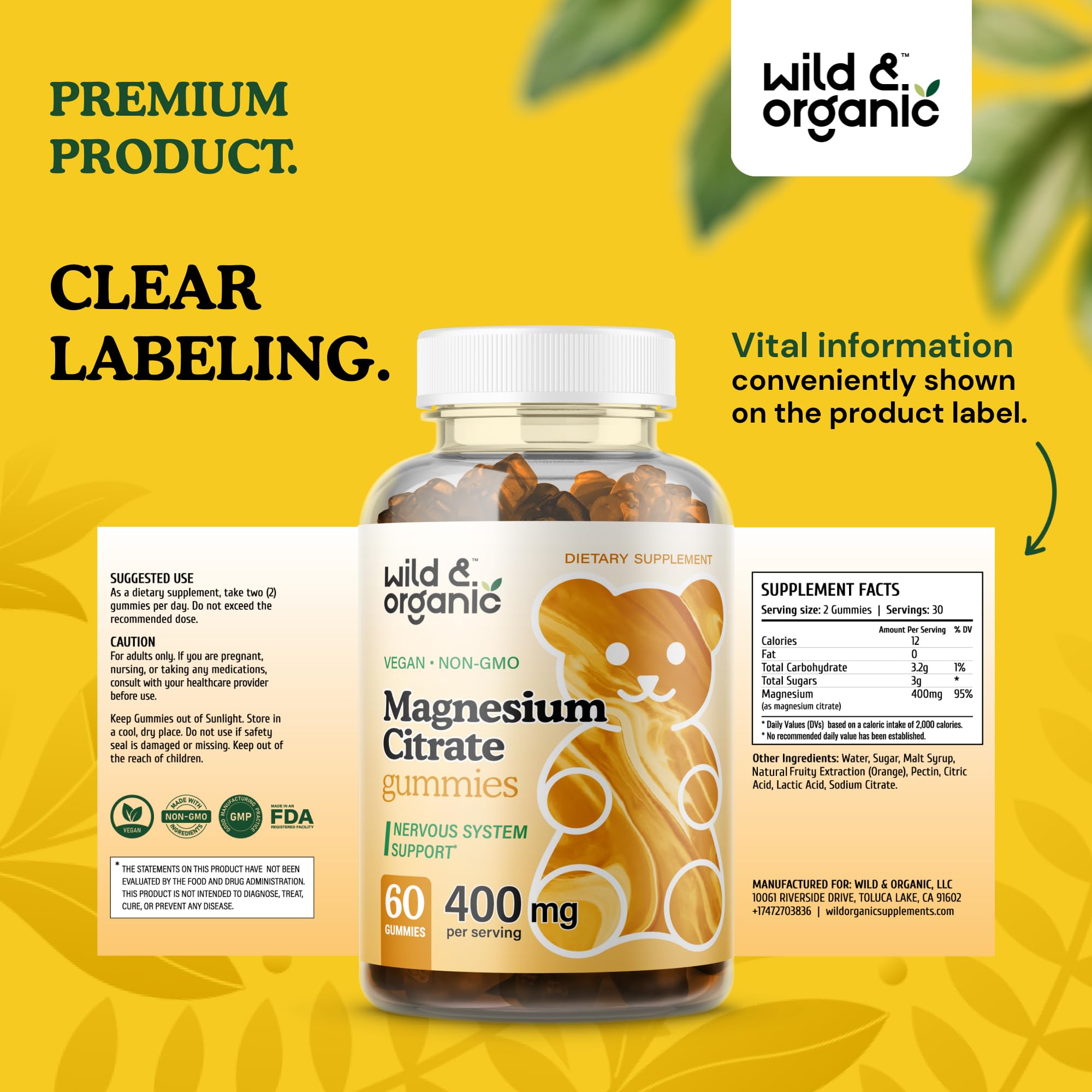 30-day supply per bottle (60 gummies per pack)