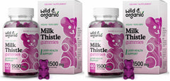 Bottle of Wild & Organic Milk Thistle Gummies with 60 vegan chews