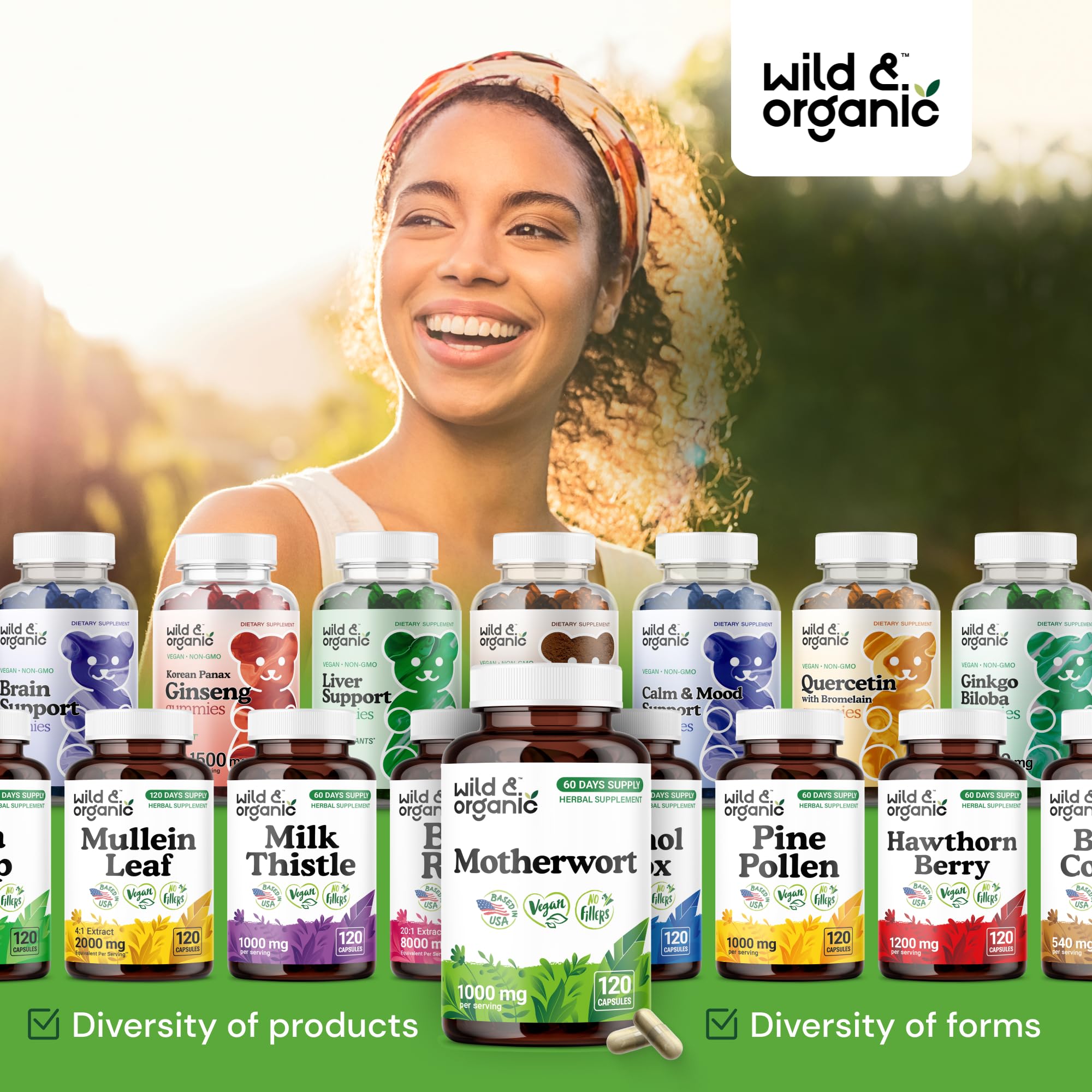 Ingredients highlight: vegan, non-GMO, gluten-free, no artificial additives
