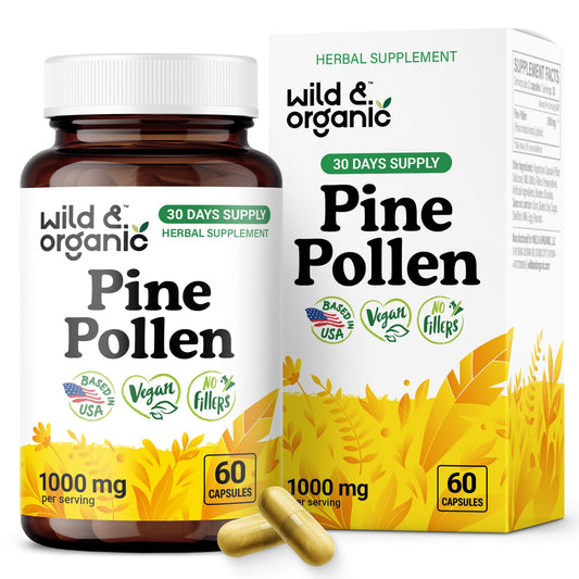 Wild & Organic Pine Pollen for Men capsules bottle