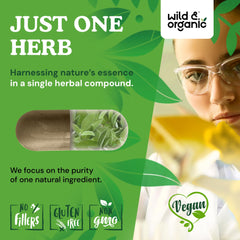 Gluten-free and Non-GMO badges with sage leaf imagery