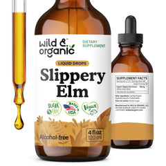 Wild & Organic Slippery Elm Liquid Drops bottle 4oz