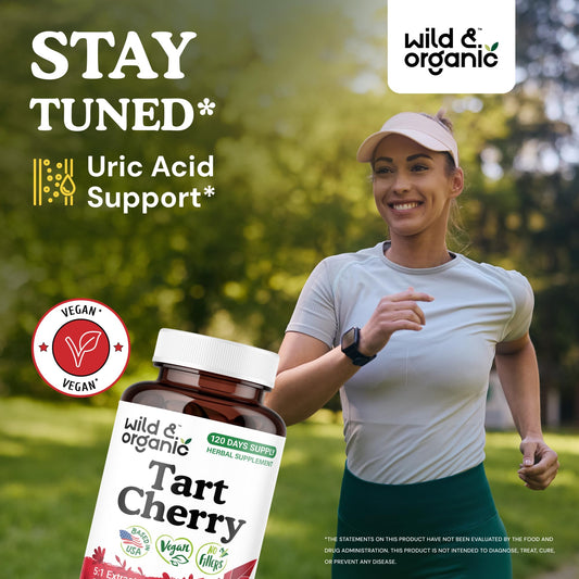 Close-up of tart cherry capsules showing 600 mg dose