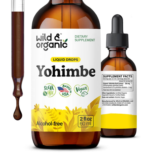Bottle of Wild & Organic Yohimbe Drops 2 fl oz