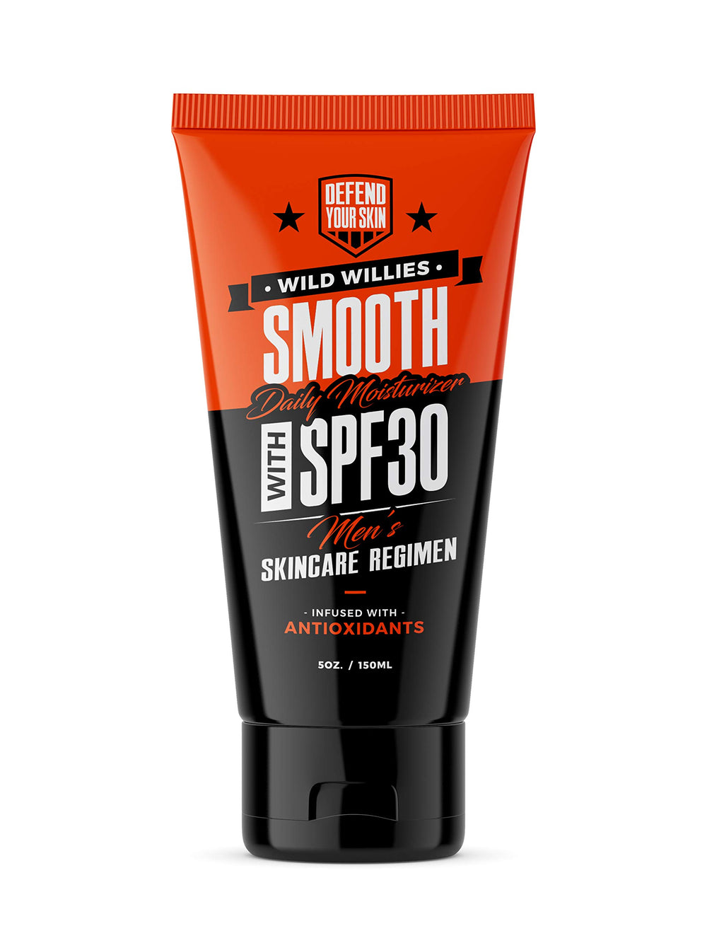 Wild Willies daily moisturizer bottle pump with SPF 30 for daily sun protection.