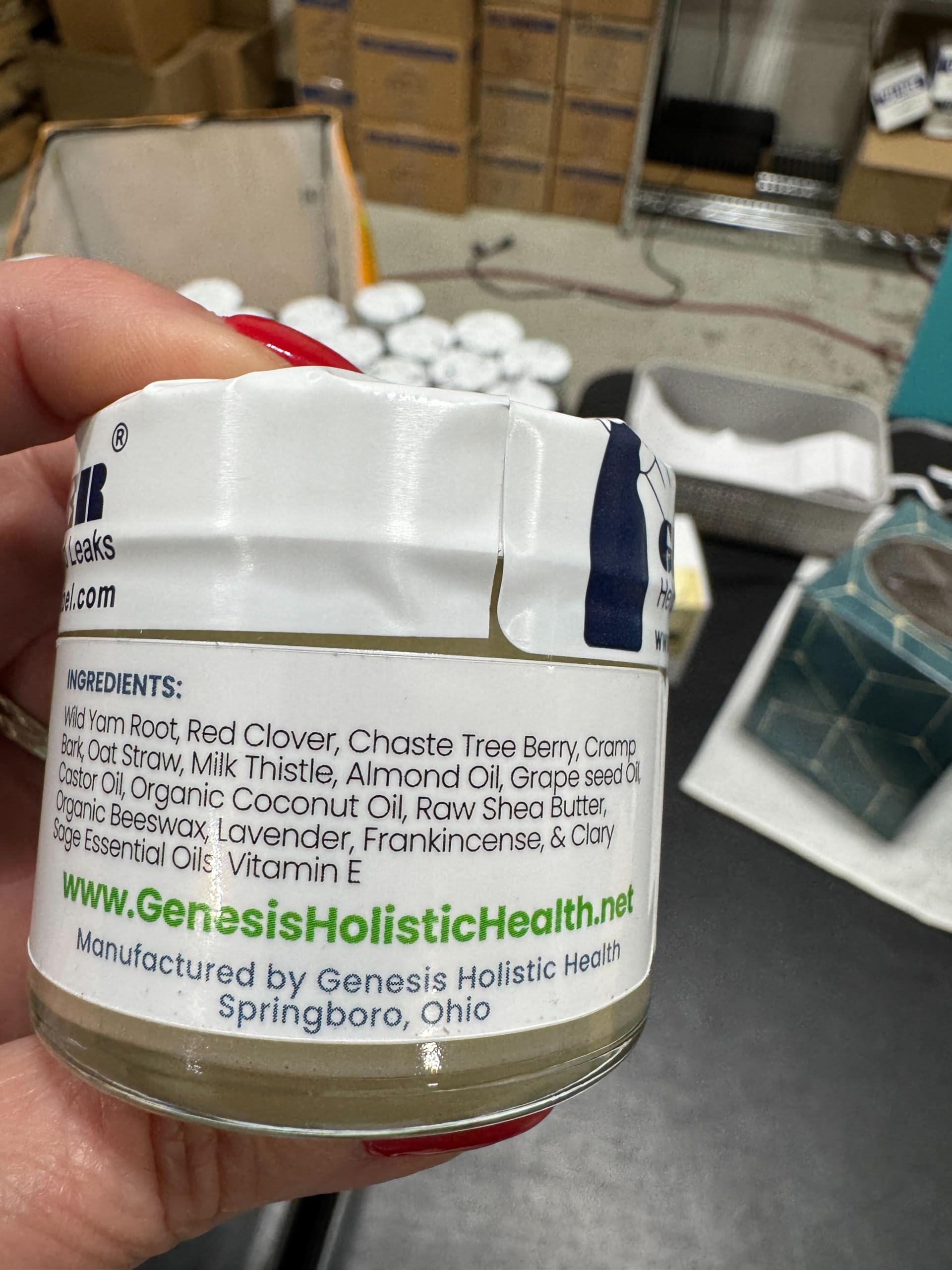 Genesis Wild Yam Cream texture closeup highlights a smooth, non-greasy finish for daily use