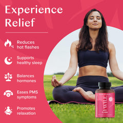 WILE capsules close-up highlights plant-based perimenopause support