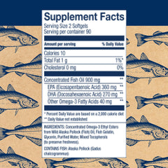 Close-up of mini fish oil softgels