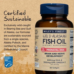 Unflavored, easy-to-swallow fish oil softgels for prenatal use