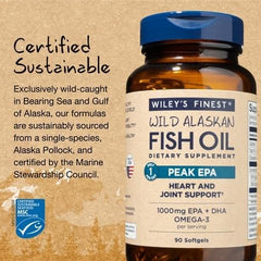 MSC seal on Wiley's Finest Peak EPA confirms sustainable sourcing.