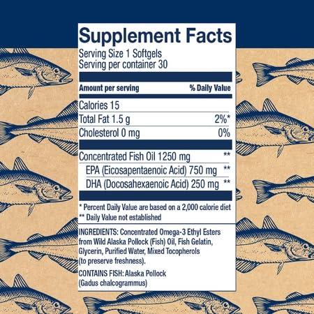 Close-up of Peak EPA omega-3 bottle with label