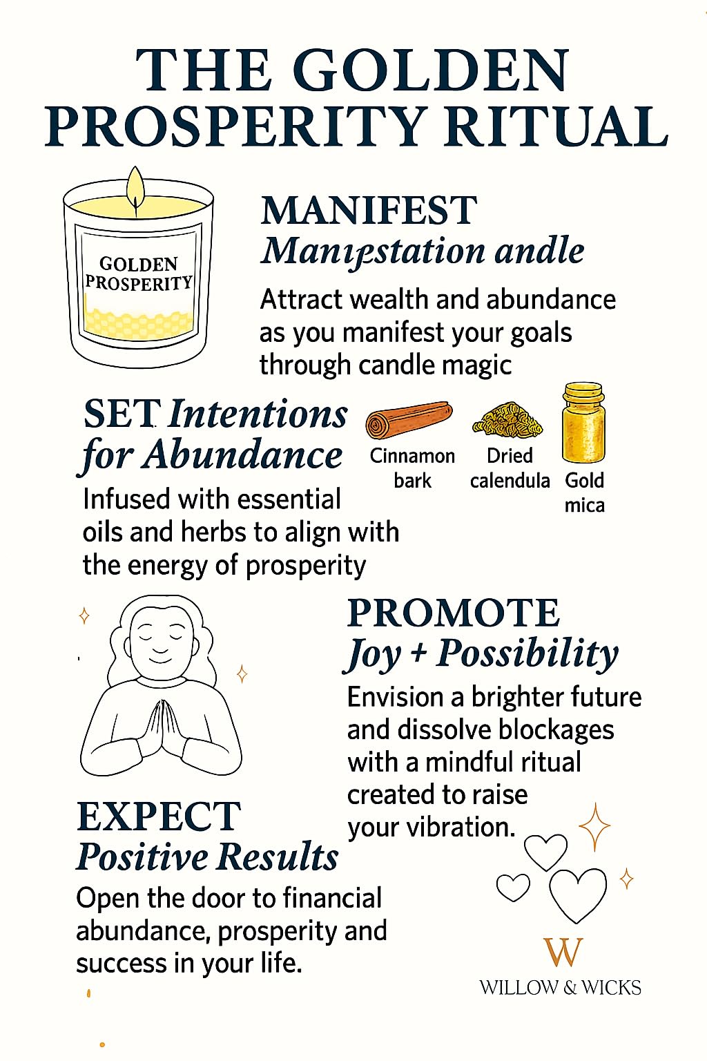 Gold mica powder in mini vial to elevate ritual ambiance