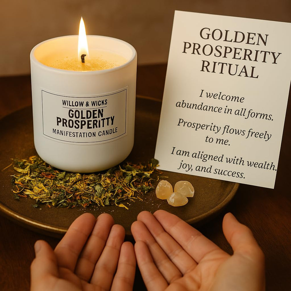 Herbal sachet with calendula, cinnamon bark, orange peel for joyful energy