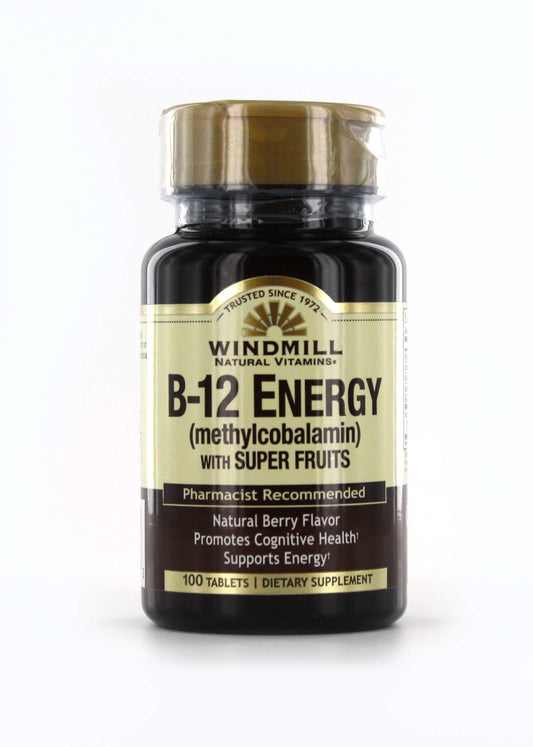 Windmill Vitamin B-12 Energy with Super Fruits Tablets - 100 Count