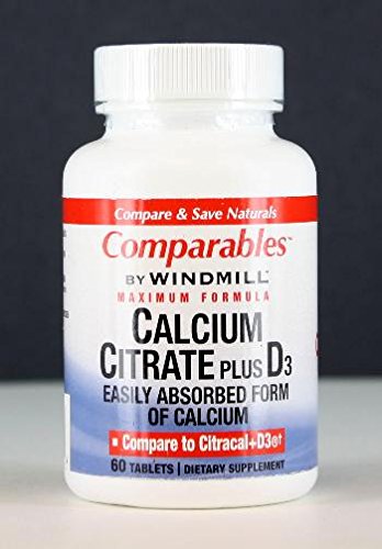 Windmill Calcium Citrate + Vitamin D Tablets bottle - 60 tablets