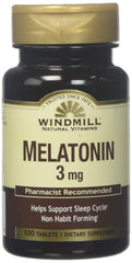 Windmill Melatonin 3 mg bottle and label