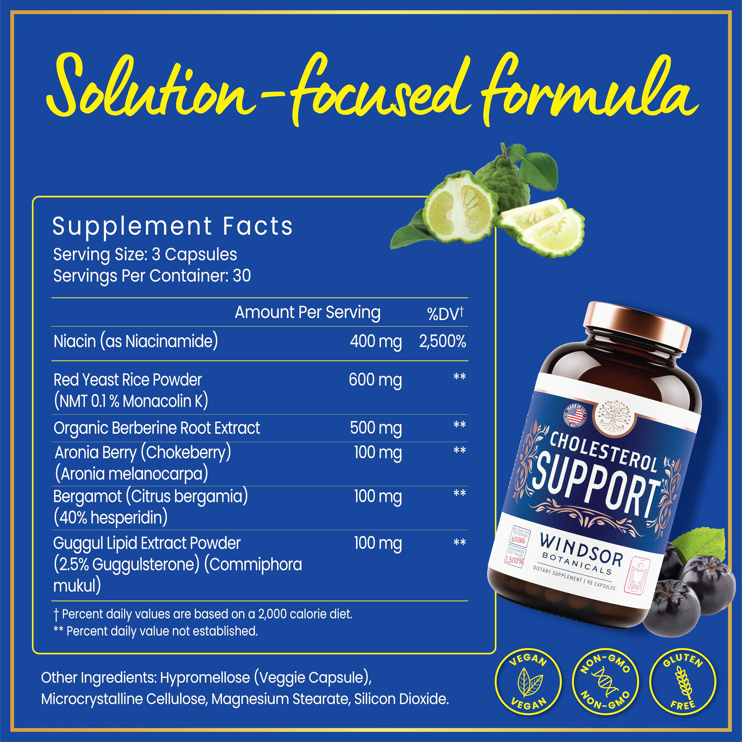 Aronia berry extract visible in Windsor Botanicals formula