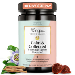 Bottle of Winged Wellness Calm & Collected Gummies