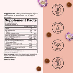 Ingredients lineup featuring KSM-66 Ashwagandha, L-Theanine, GABA and Passionflower