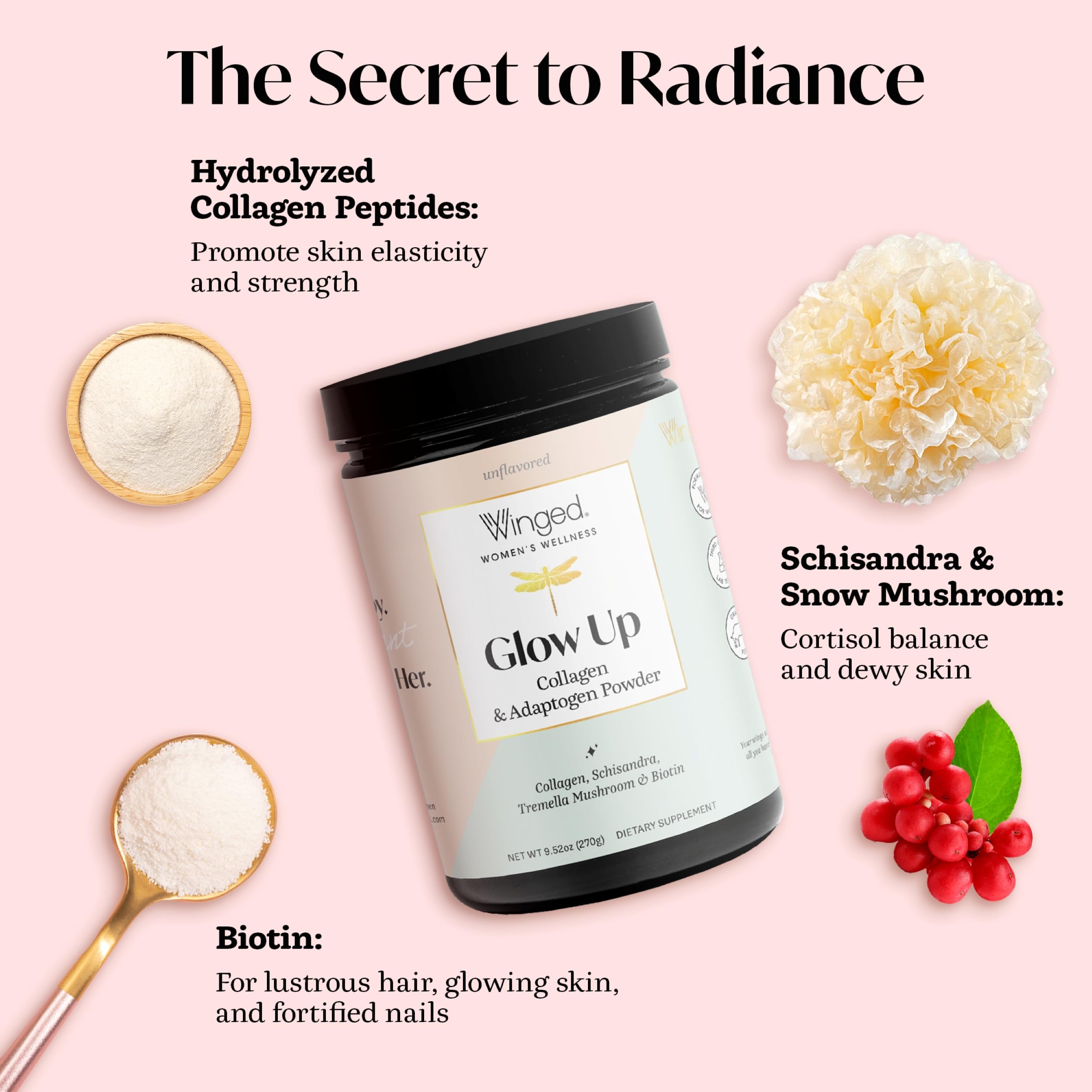 Illustration of radiant hair, skin and nails from Glow Up