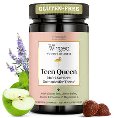 Winged Wellness Teen Queen Gummies bottle label