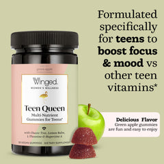 Teen Queen Gummies nutrient blend illustrated