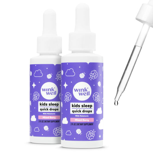 Hero image of Wink Well Kids Liquid Melatonin Drops 1mg per serving (2-pack)