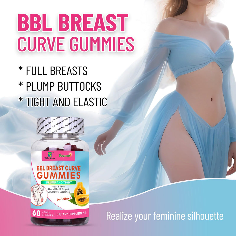 Bottle of Wins Town BBL Chest Curve Gummies