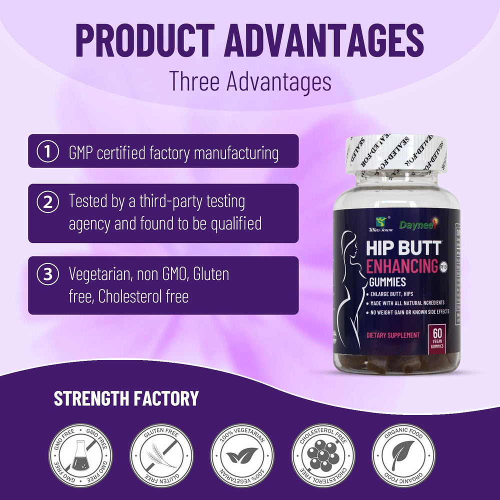 Gummies and scoop of Wins Town booty multivitamin