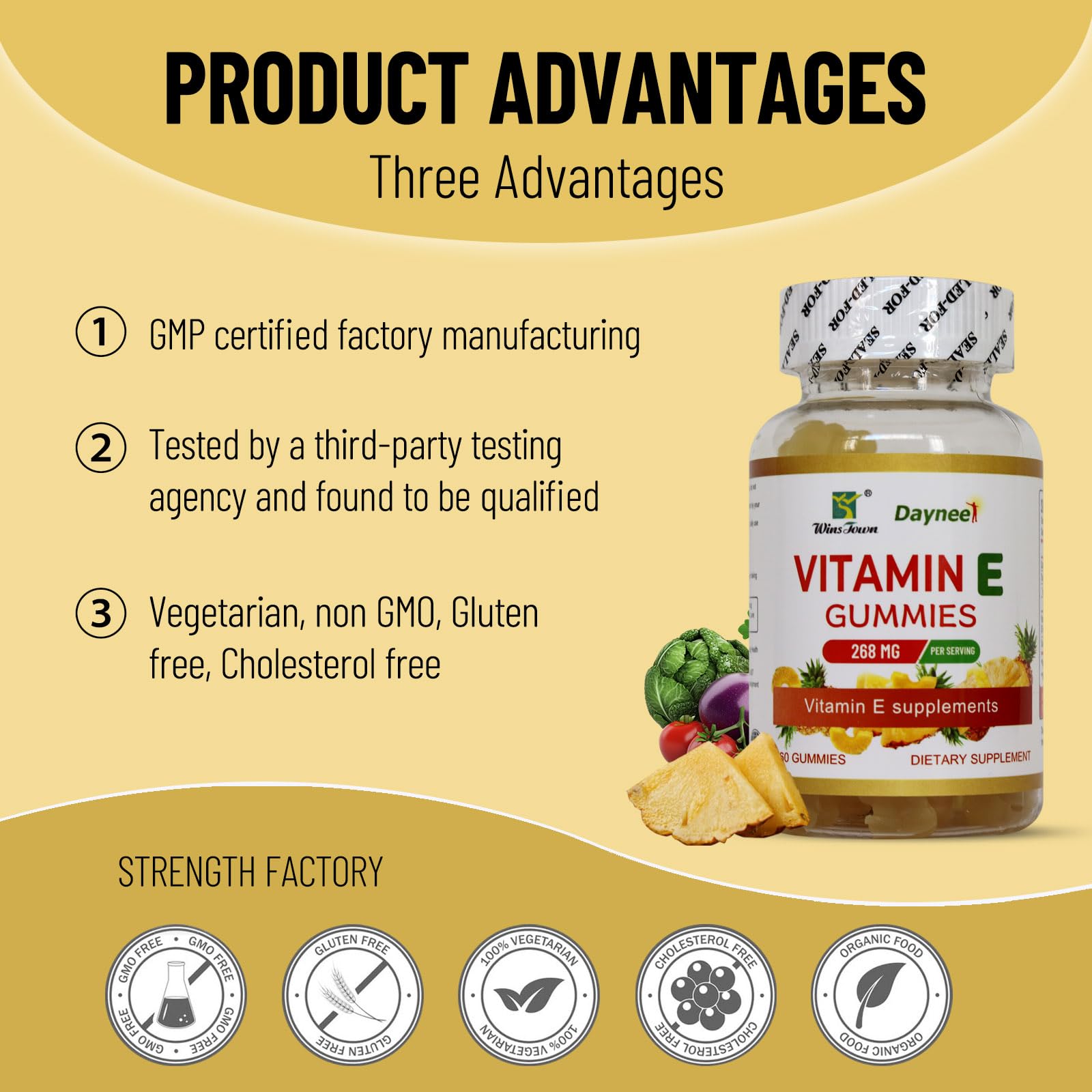 Gummies supporting skin, hair, and eye health