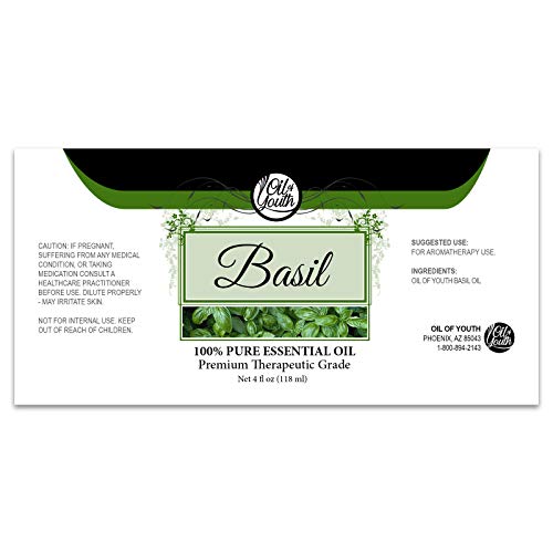 Winter aromatics: Basil Essential Oil in UV glass bottle
