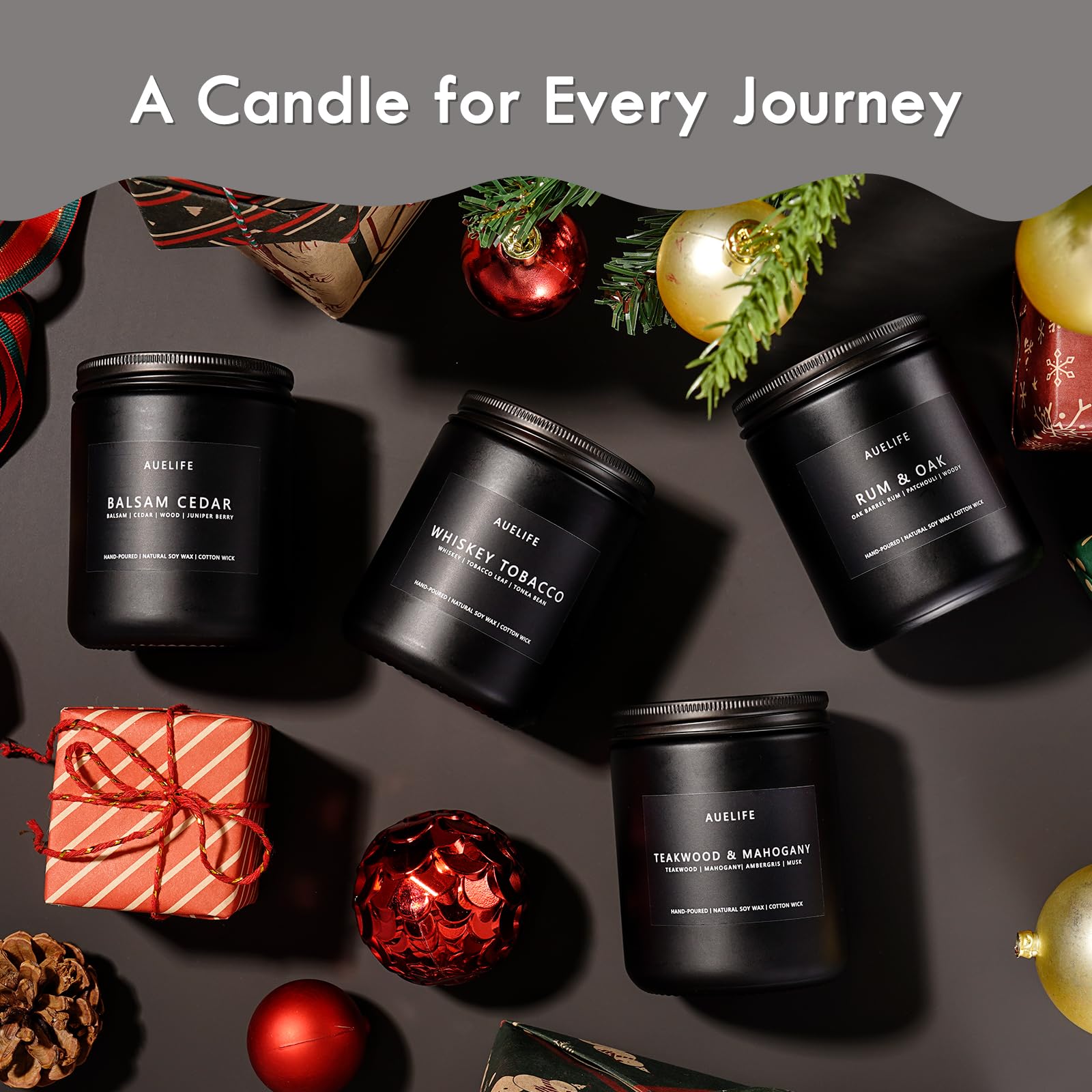 Candle set displayed in a living room setup