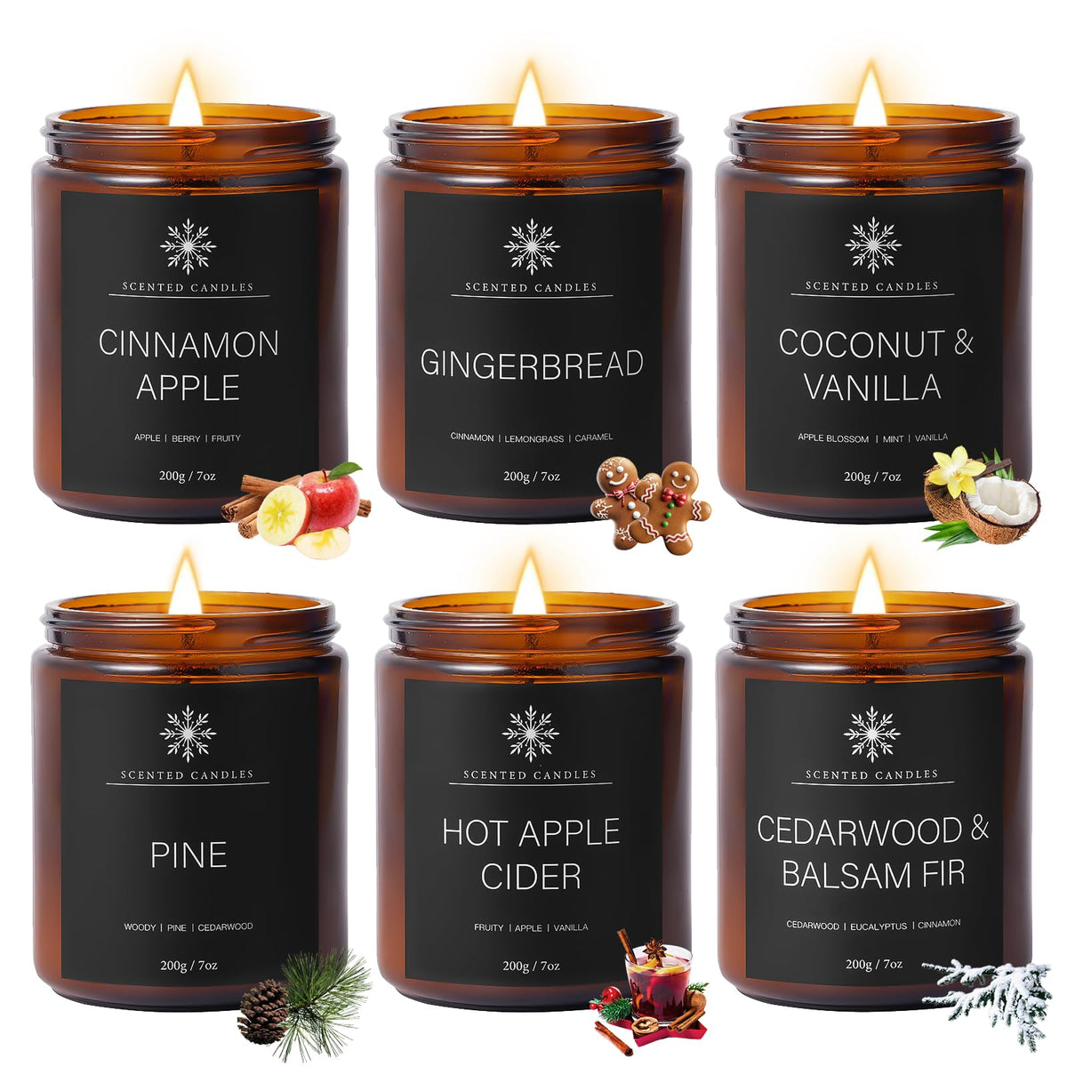 Vanilla scented candle from the winter 6-pack