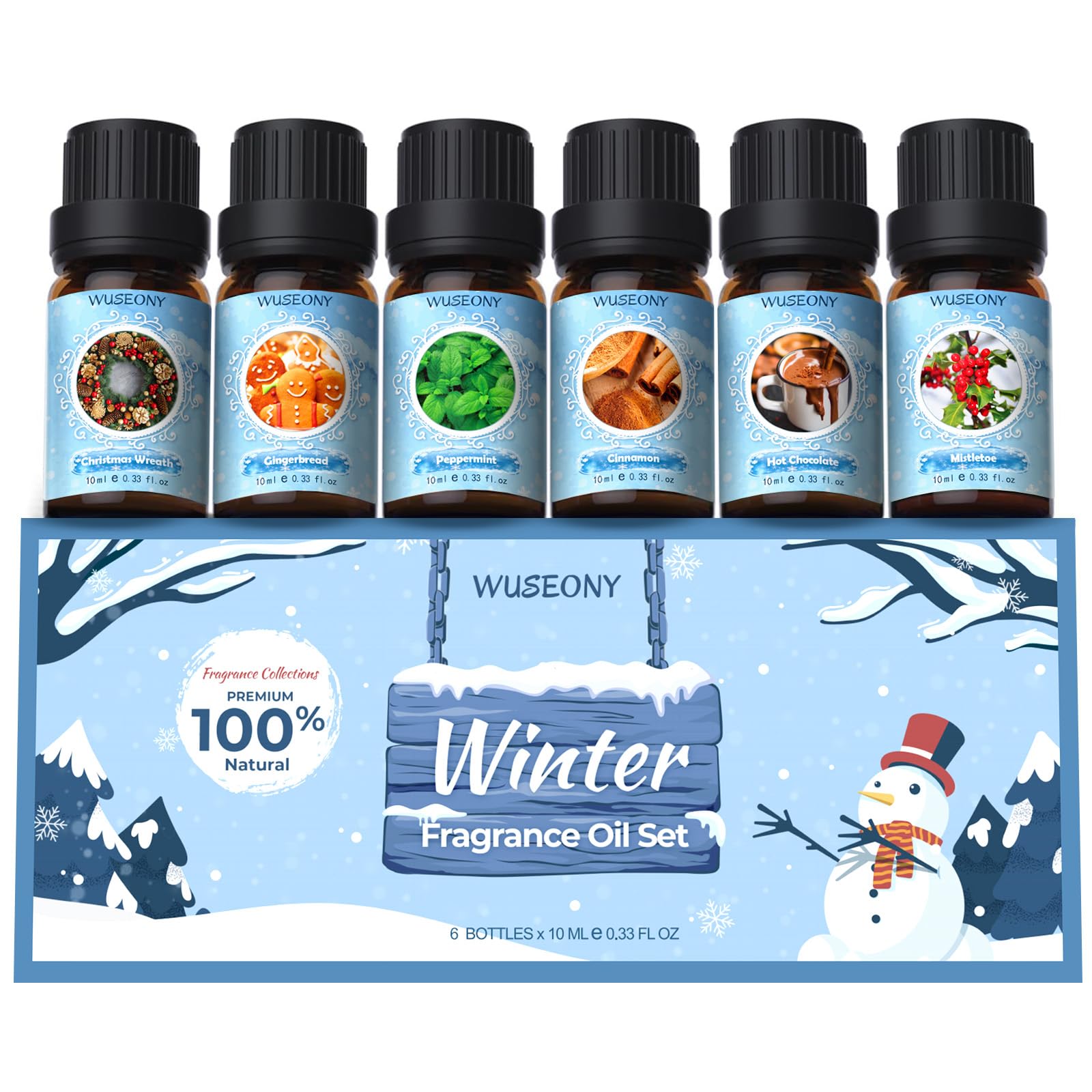 Winter Essential Oil Set Christmas Wreath scent