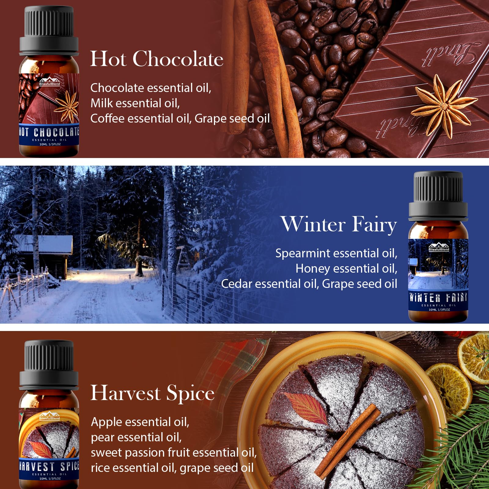 Harvest Spice essential oil bottle from winter collection
