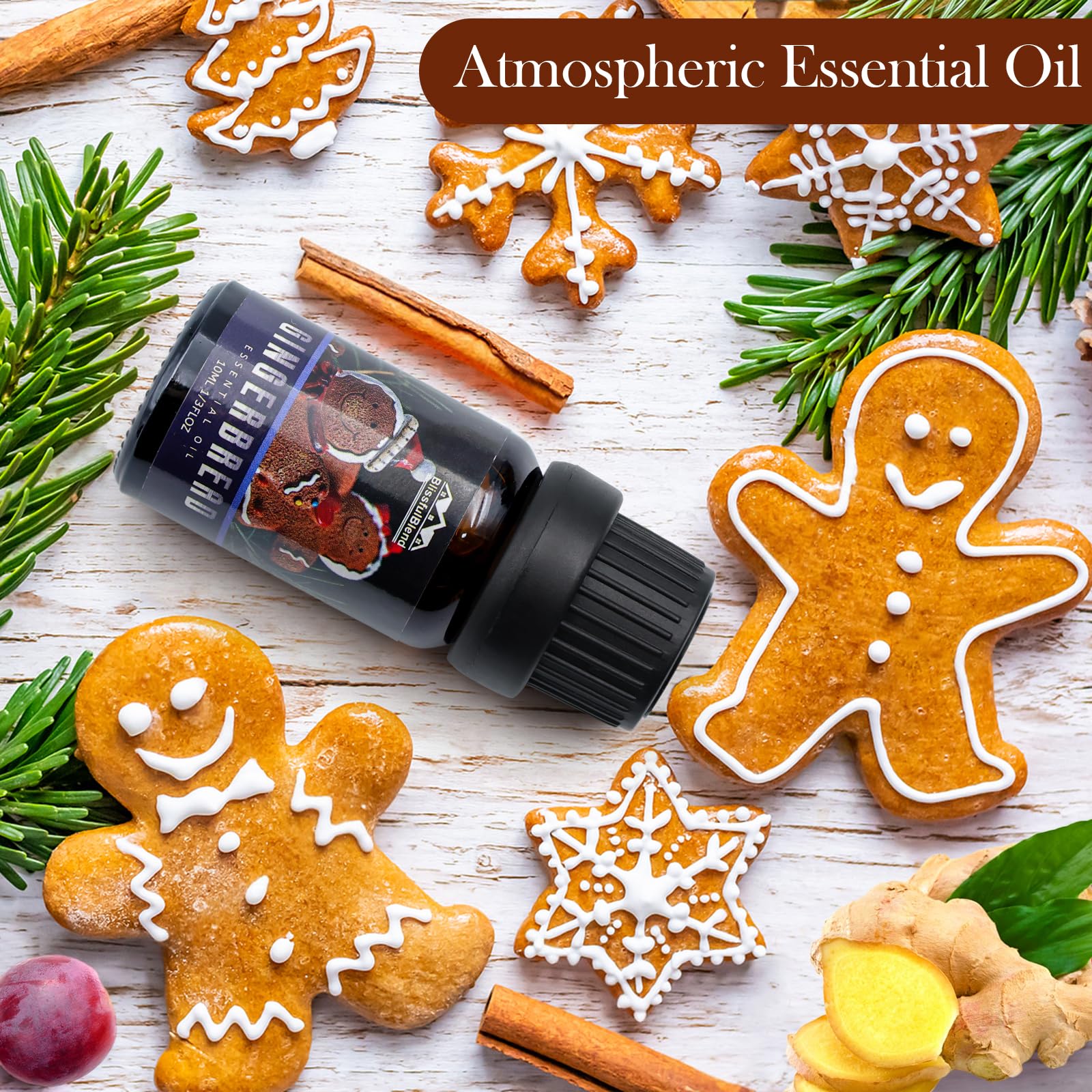 Christmas Wreath essential oil bottle in gift set