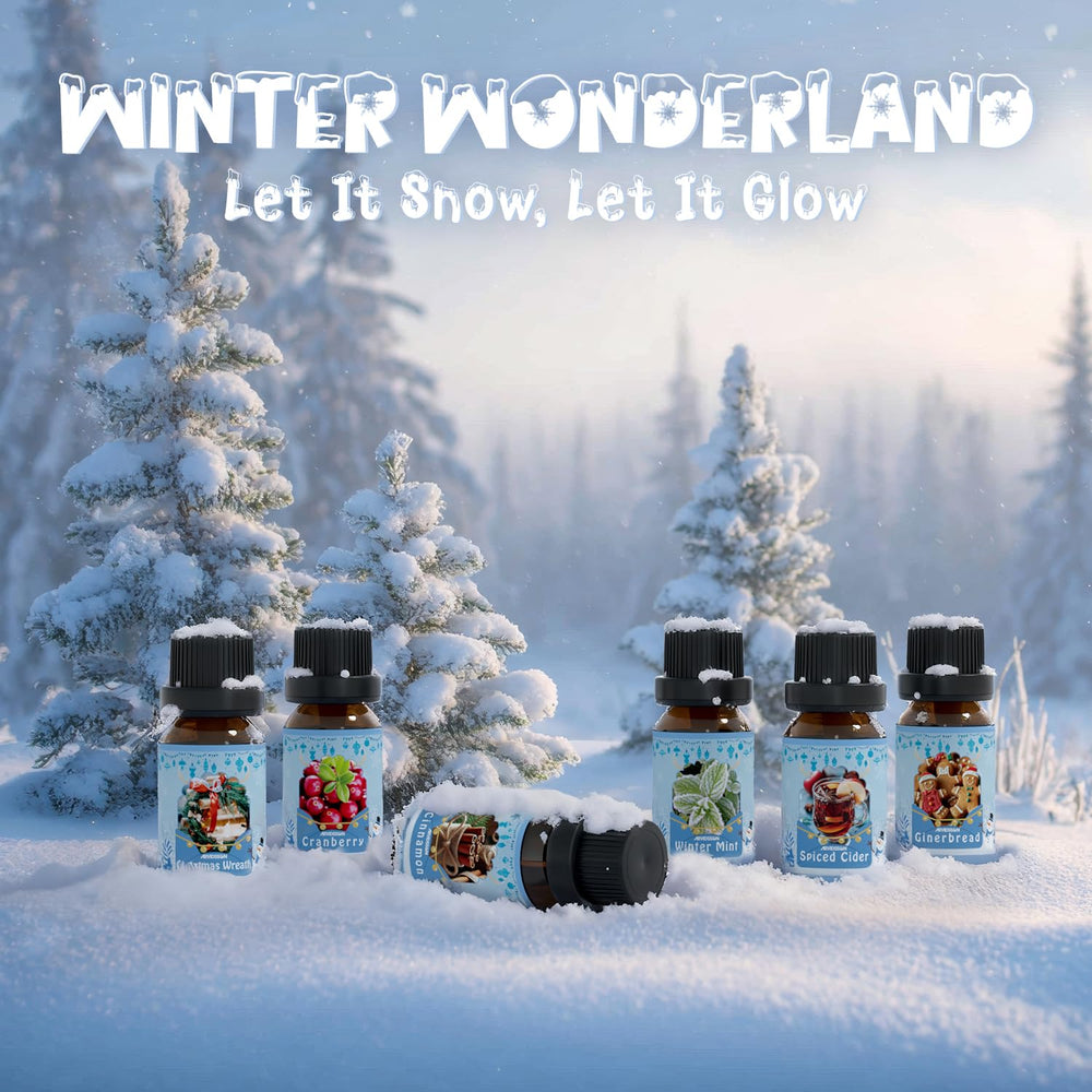 Winter Mint scented oil bottle with packaging