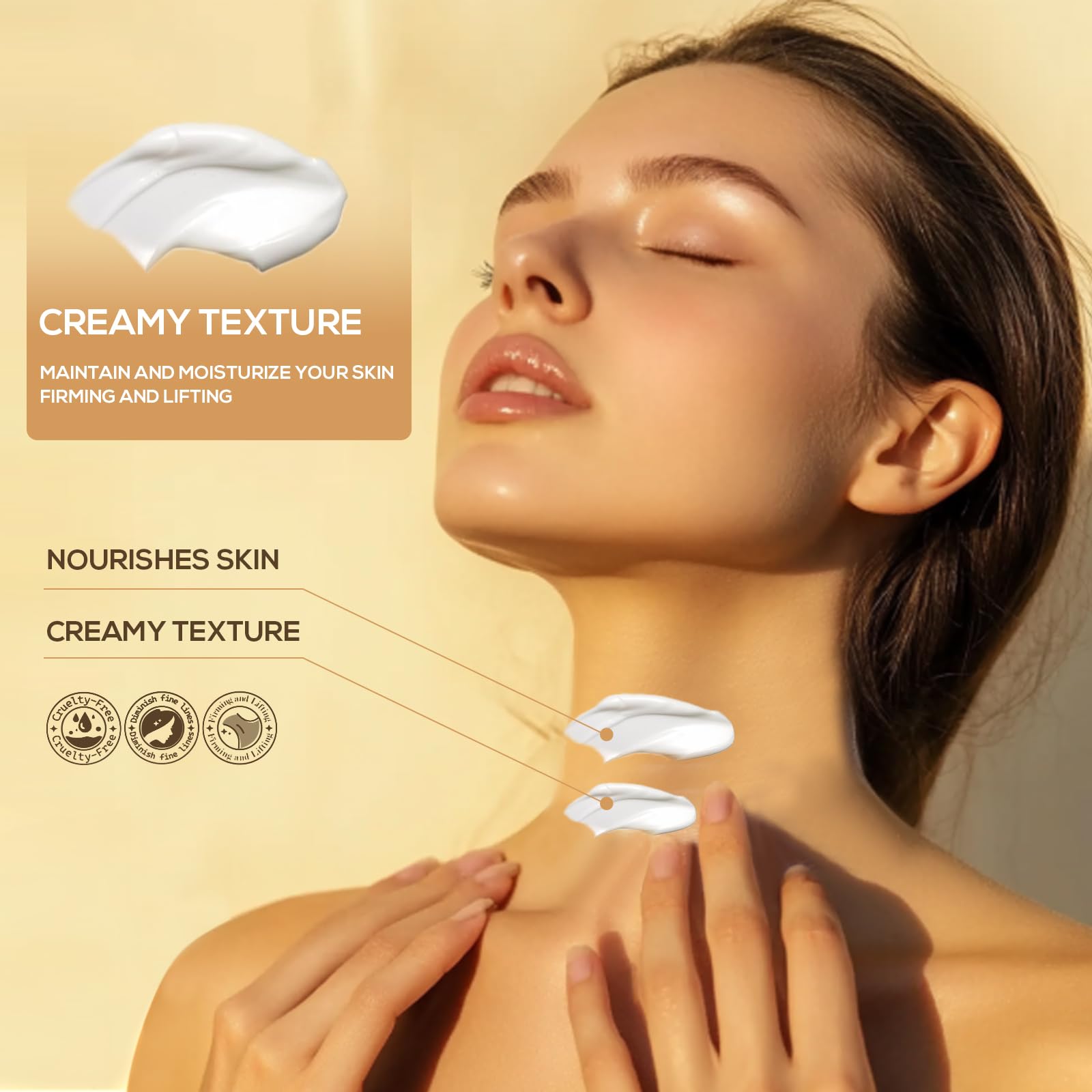 WINTER PLUM neck-decollete-area shows smoother, more even-toned skin.