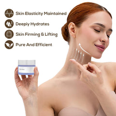WINTER PLUM neck-line-smoothing highlights reduced neck wrinkles.