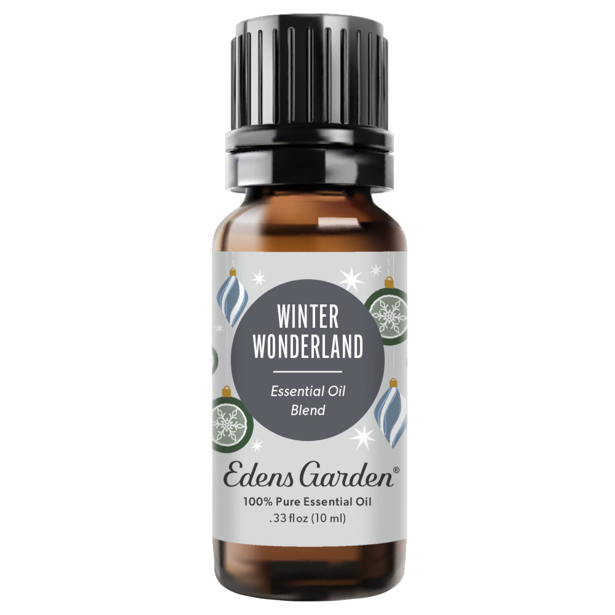 Edens Garden Winter Wonderland essential oil blend bottle on white background