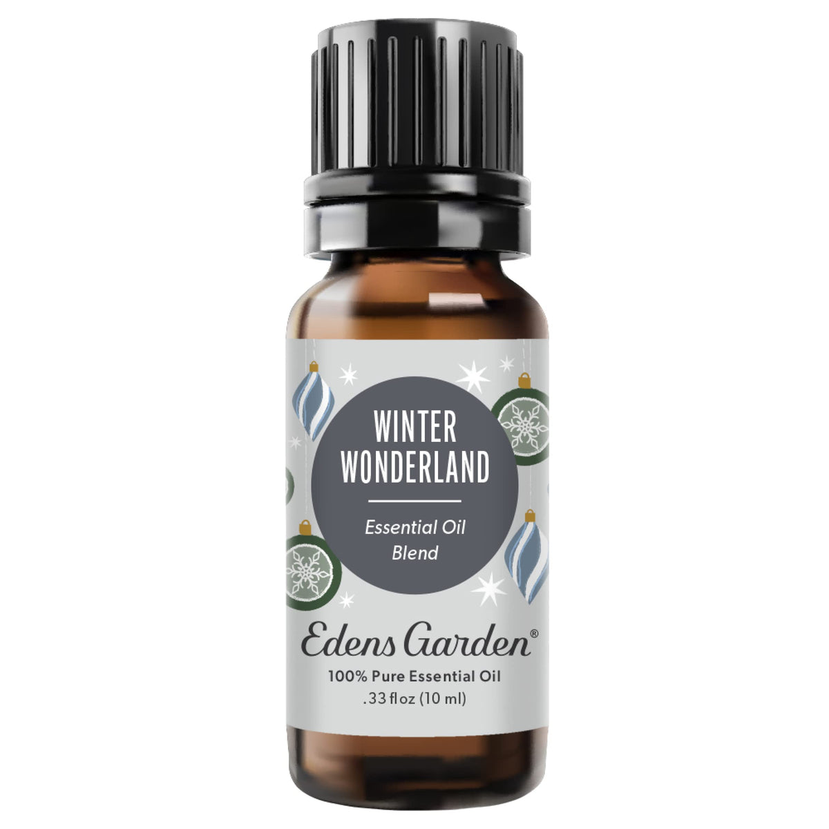 Edens Garden Winter Wonderland essential oil blend bottle on white background