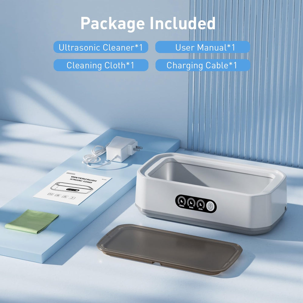 Degassing function active in WINTERCRUSH ultrasonic cleaner