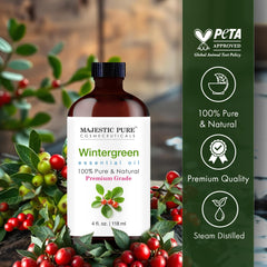 Wintergreen essential oil being used in a diffuser